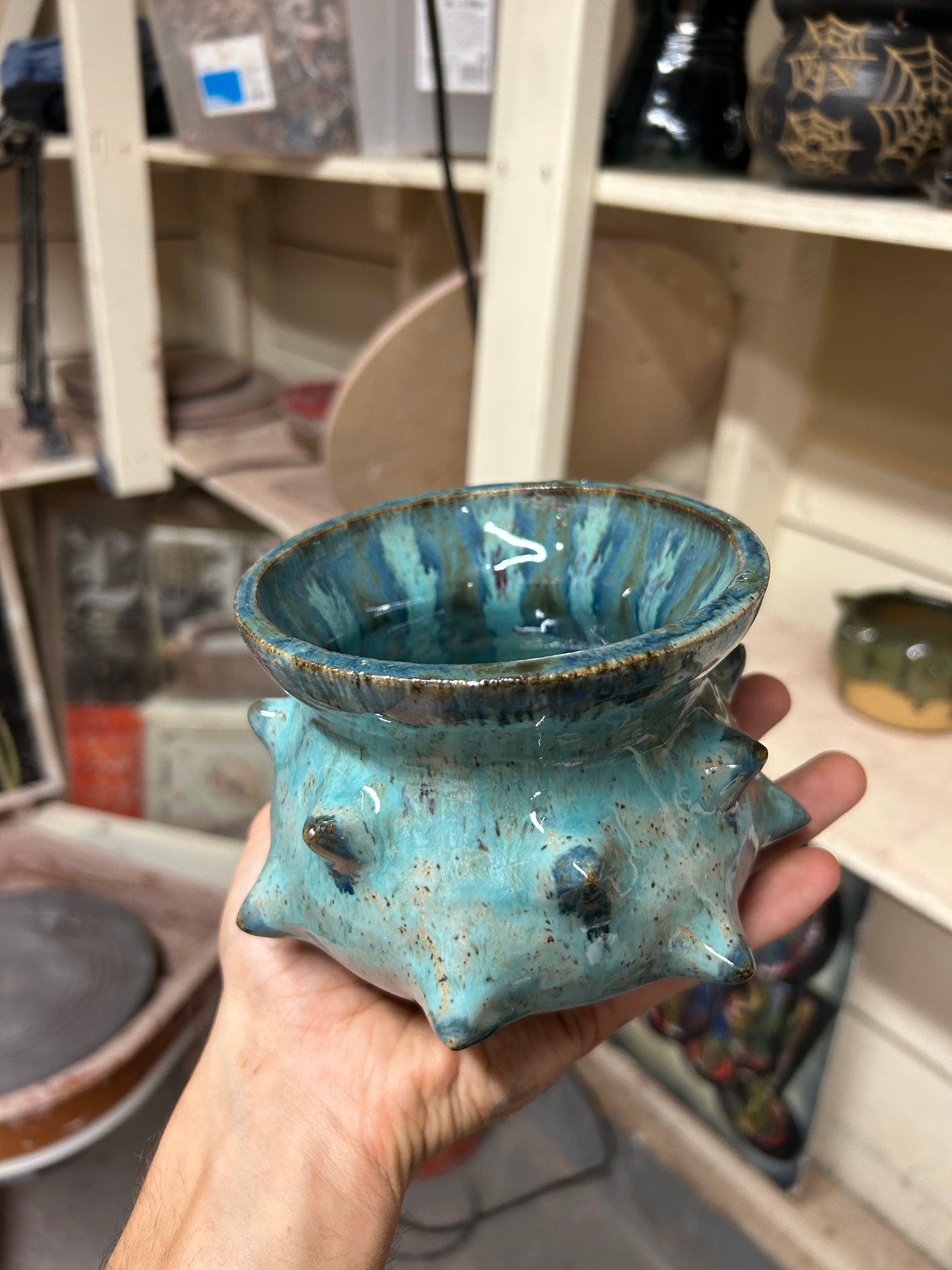 Spiky Blue Planter