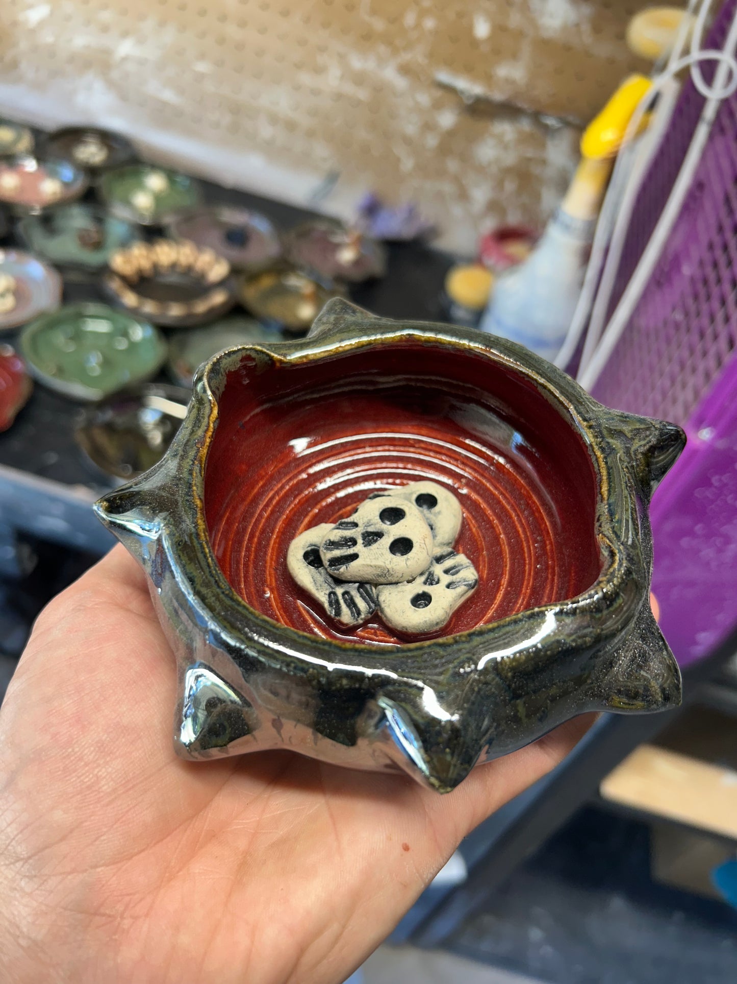 Spiky Skullstack Ashtray