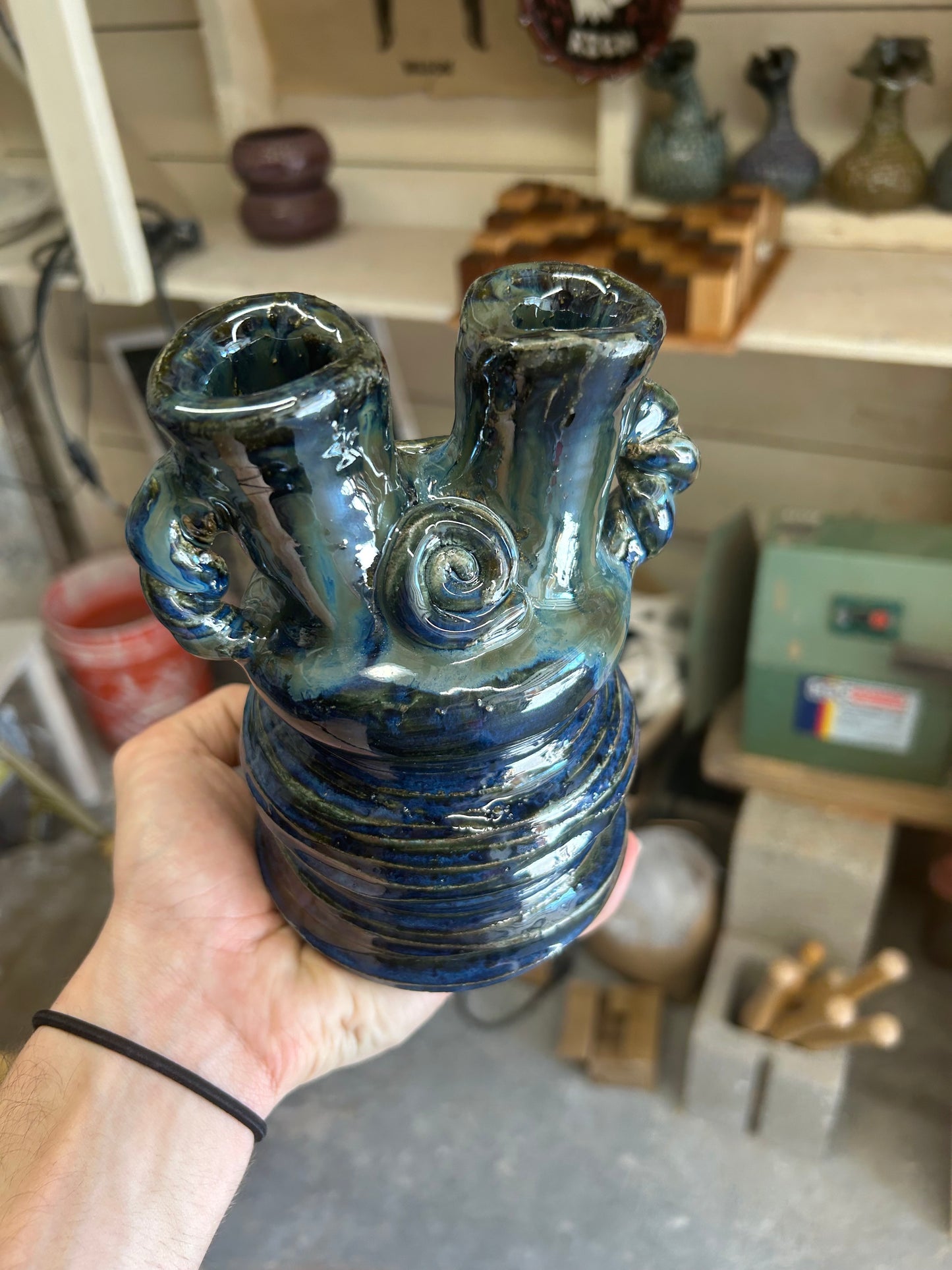 Double Spout Vessel of Spirals