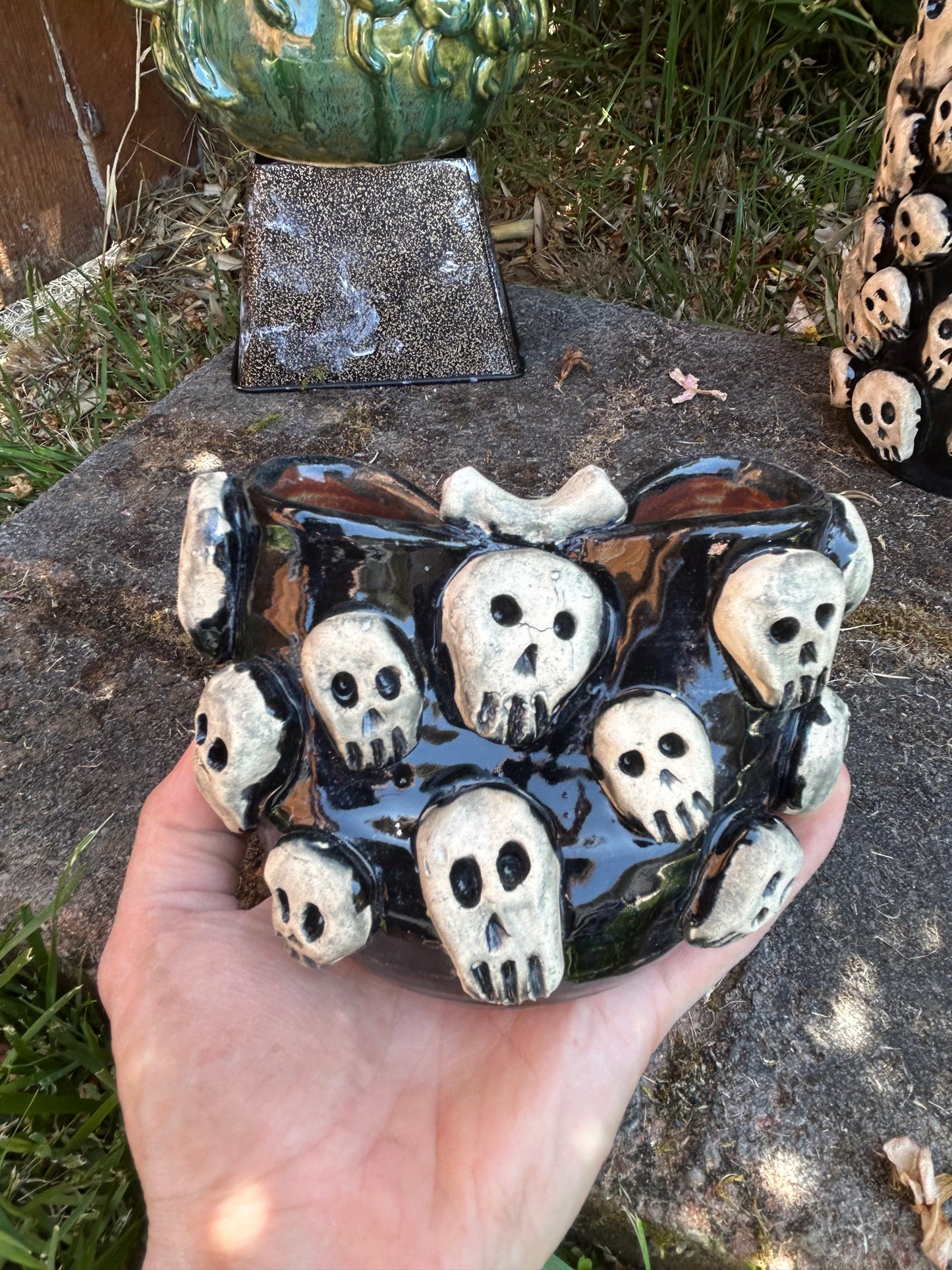 Double Spout Skull Piece
