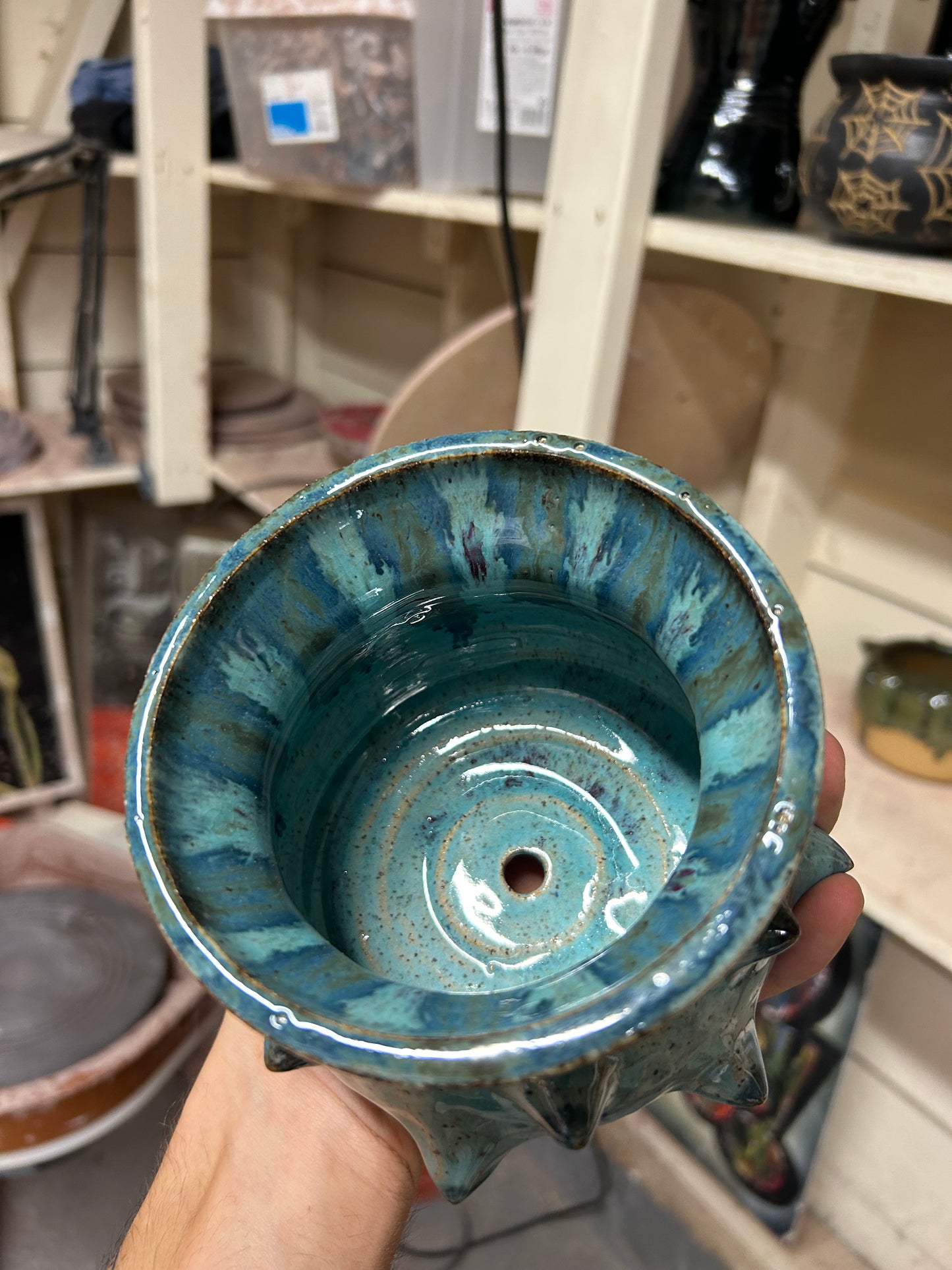 Spiky Blue Planter