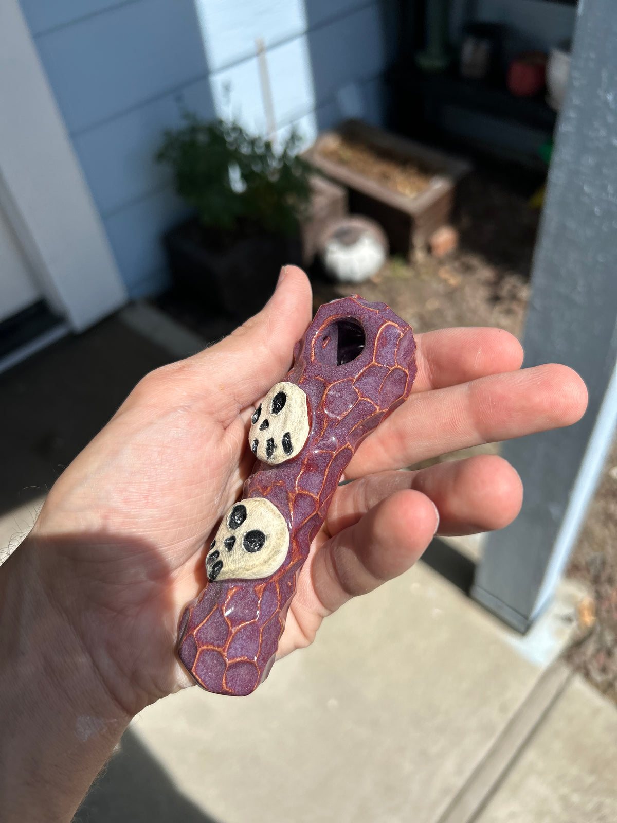 Purple Skull Pipe