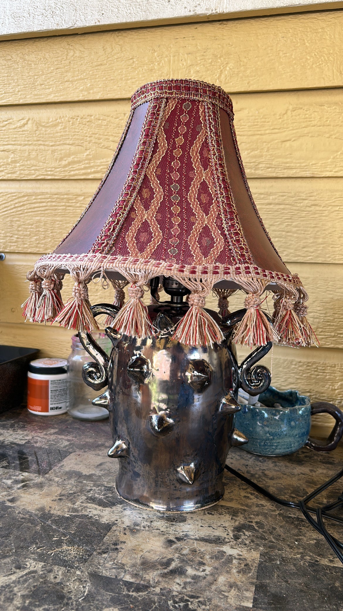 Chrome Spike Lamp