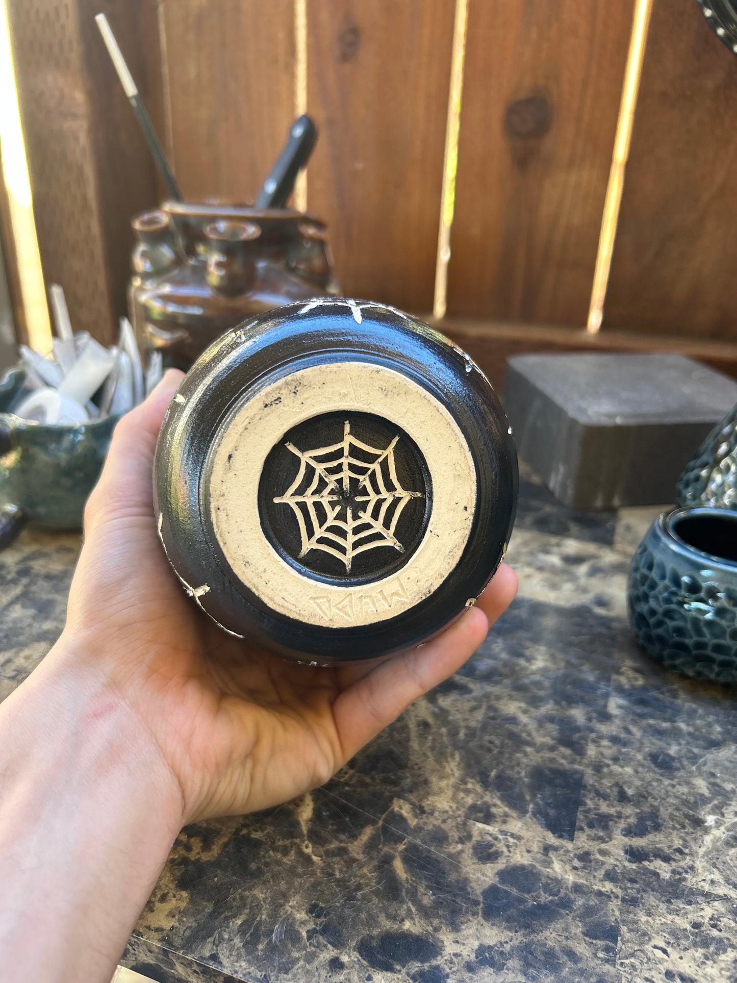 Tall Spiderweb Vase
