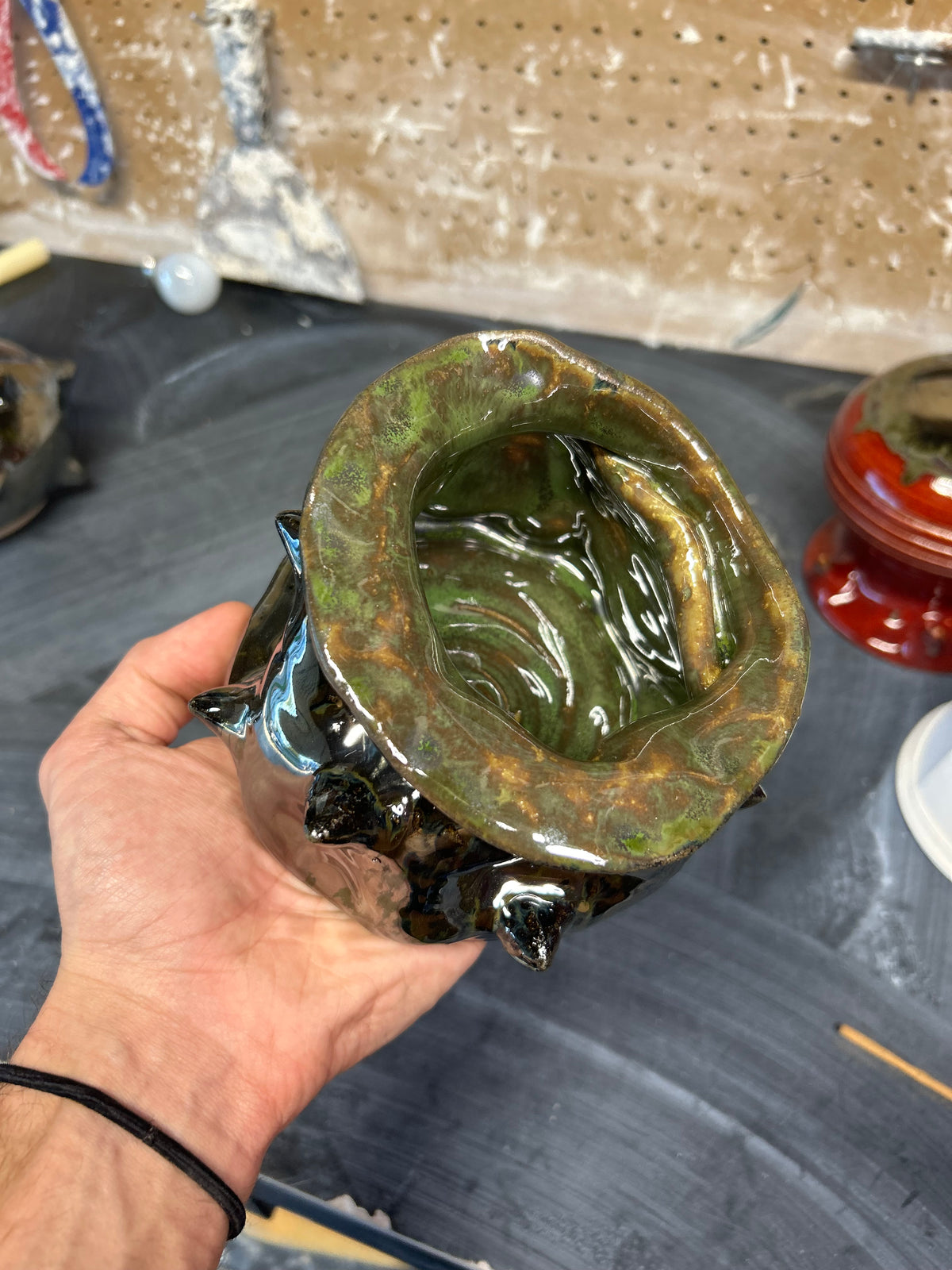 Warped Chrome Pot