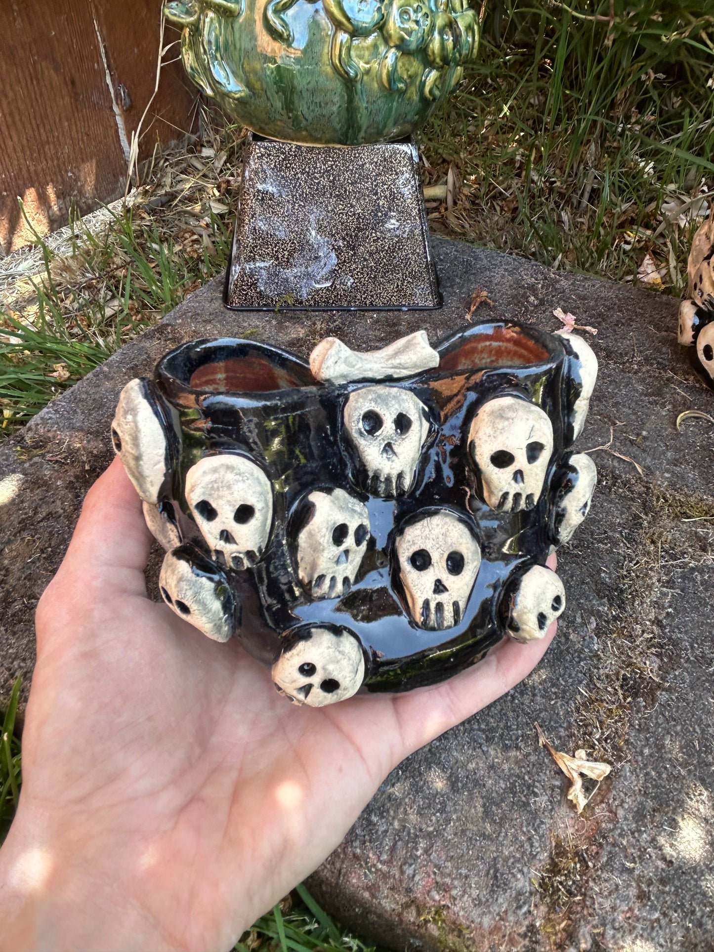 Double Spout Skull Piece