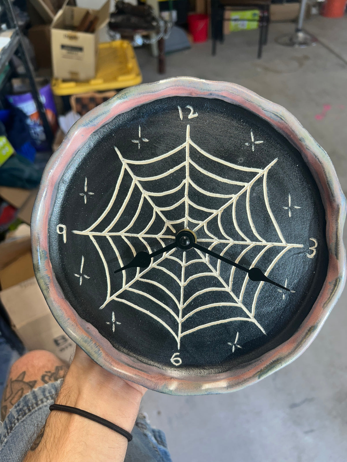 Spiderweb Clock