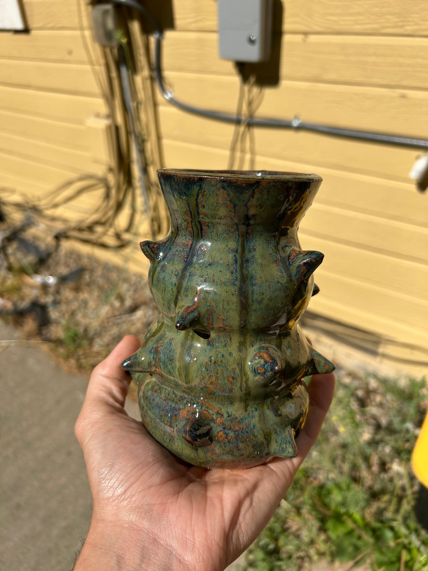 Spiky Green Vase