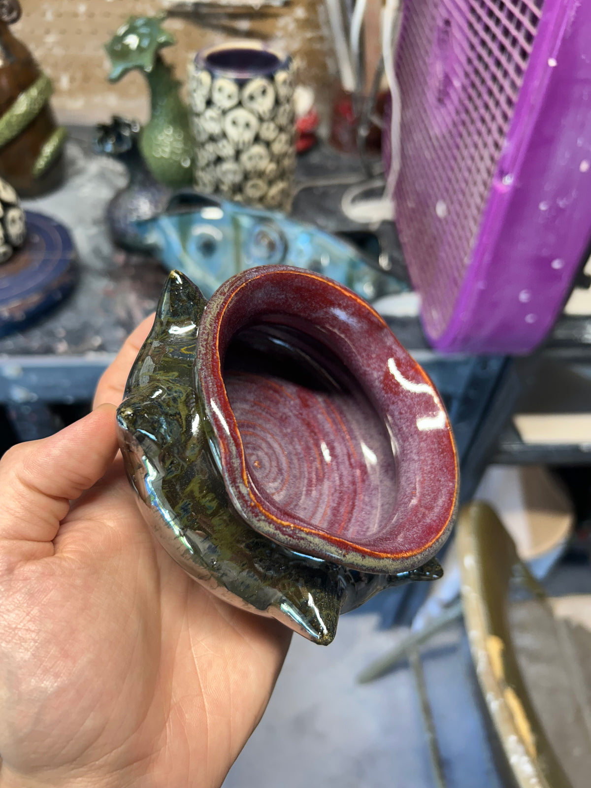 Spiky Magenta Ashtray