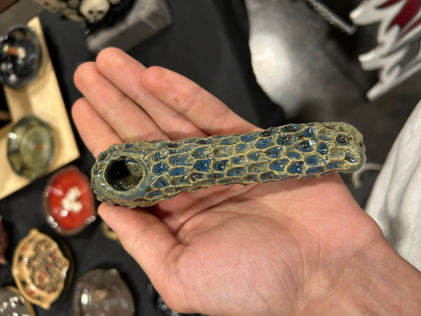Scaled Blue Pipe