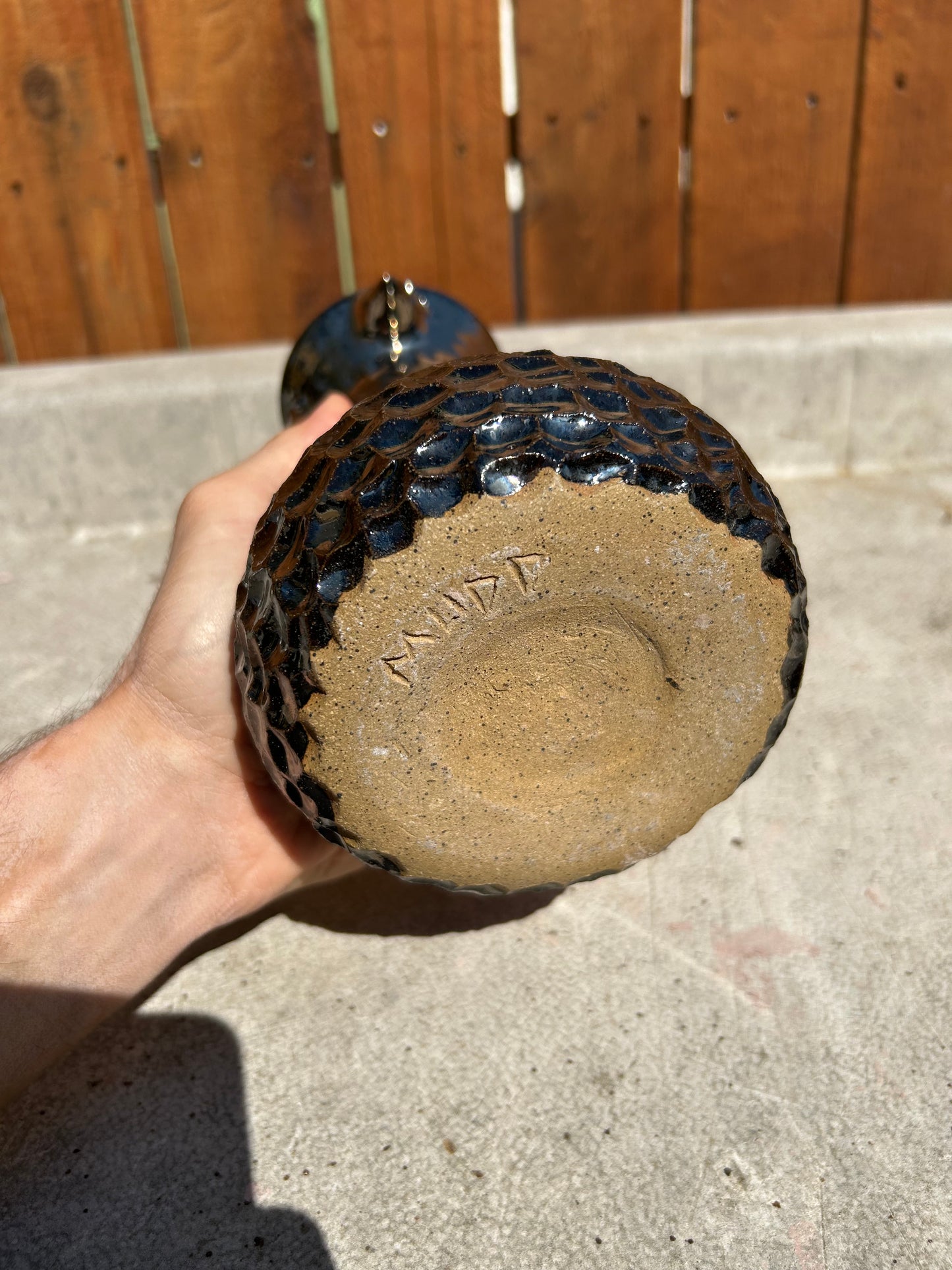 Scaled Chrome Vase