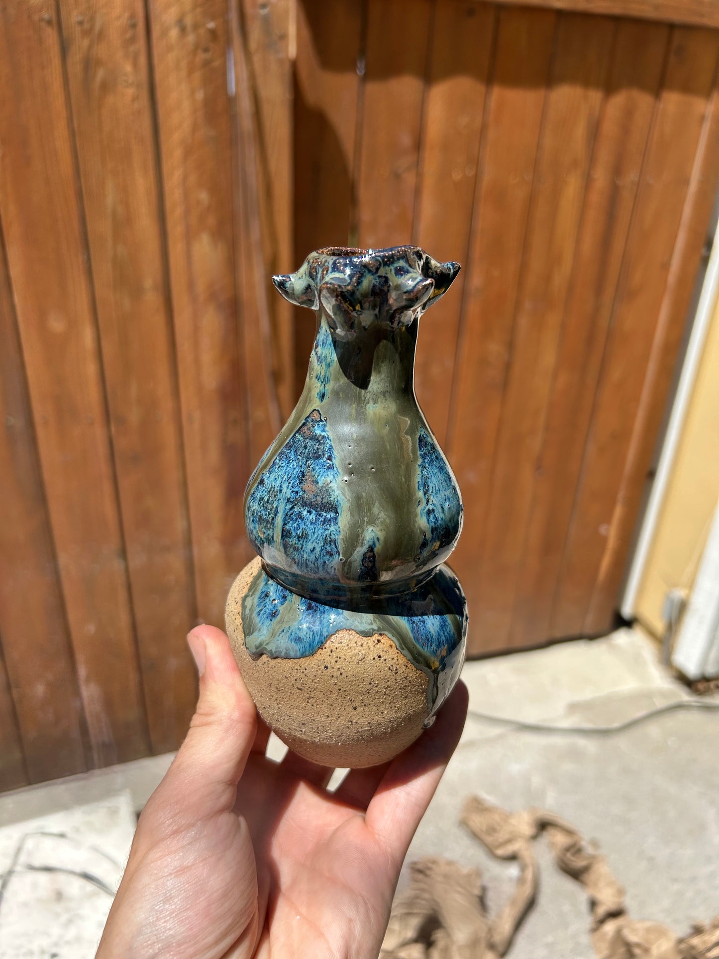 Blue Drip Vase