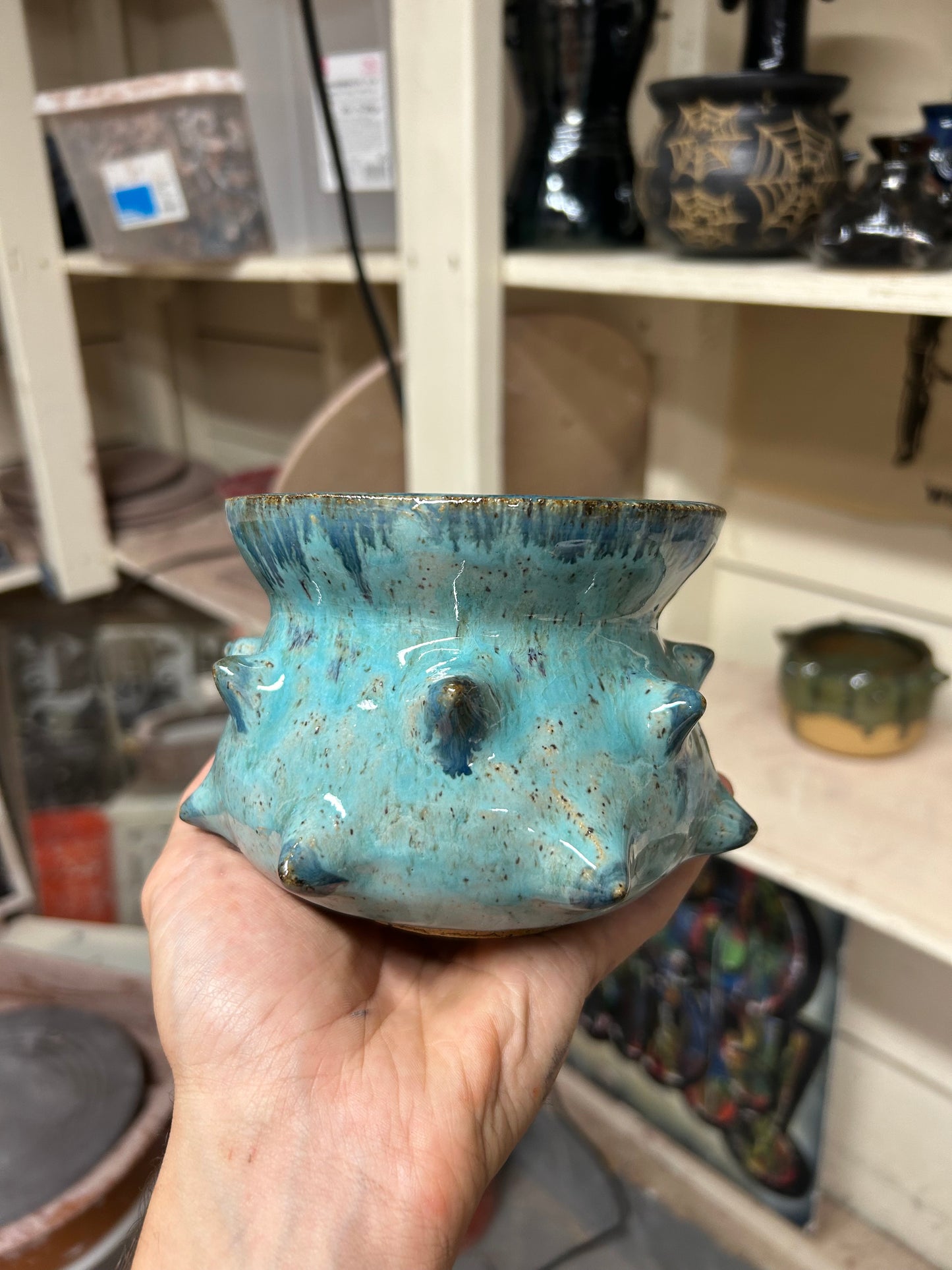 Spiky Blue Planter