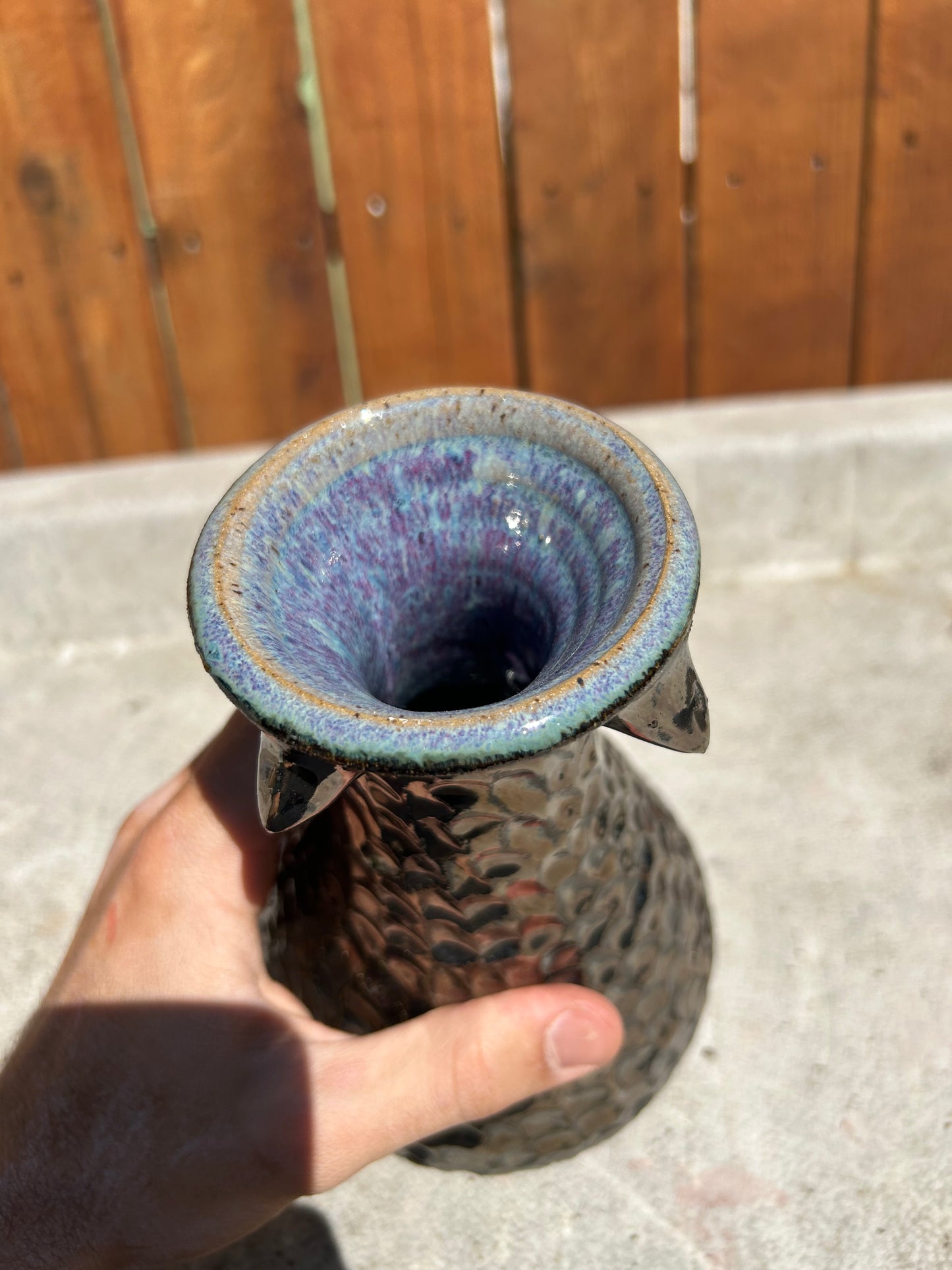 Scaled Chrome Vase