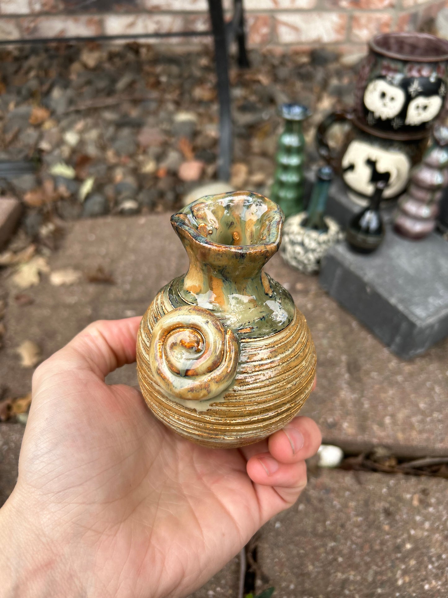 Rustic Spiral Mini Vase