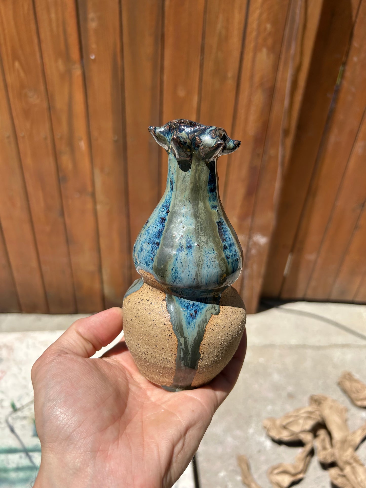 Blue Drip Vase