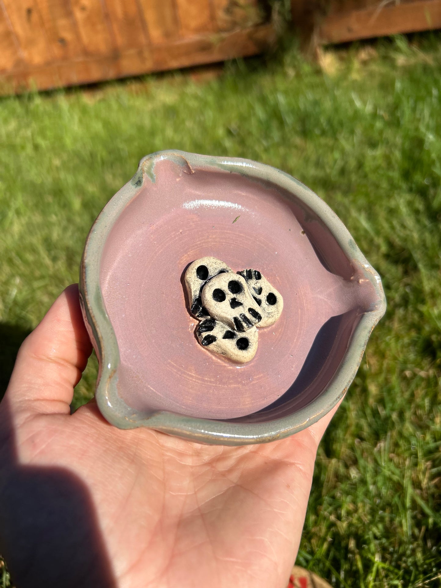 Pink Skullstack Ashtray