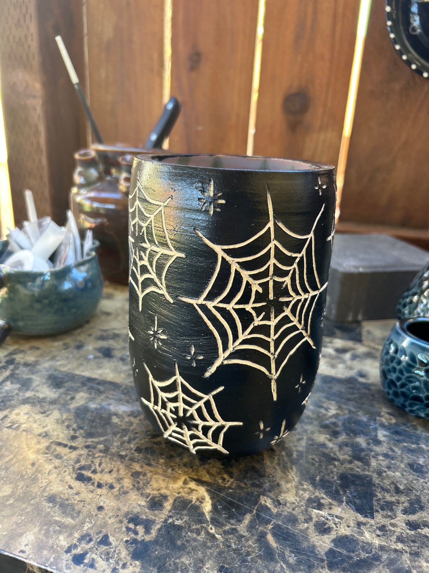 Tall Spiderweb Vase