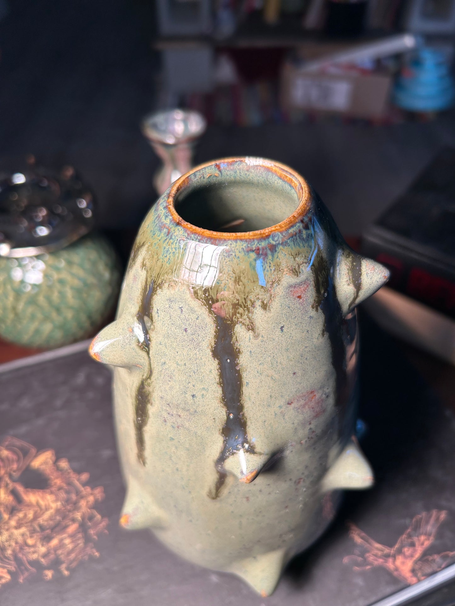 Spiky Pistachio Vase