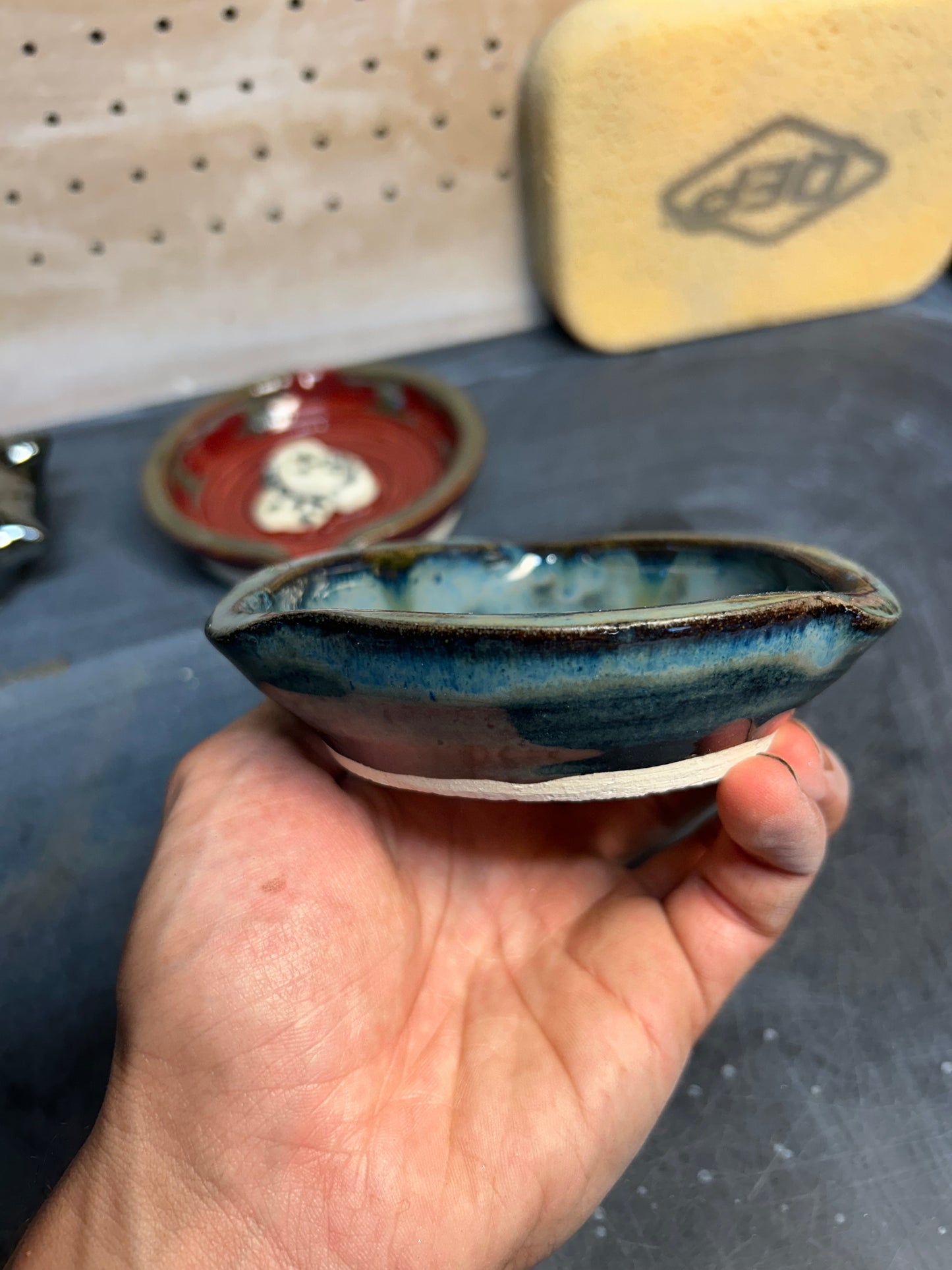 Blue Skullstack Ashtray