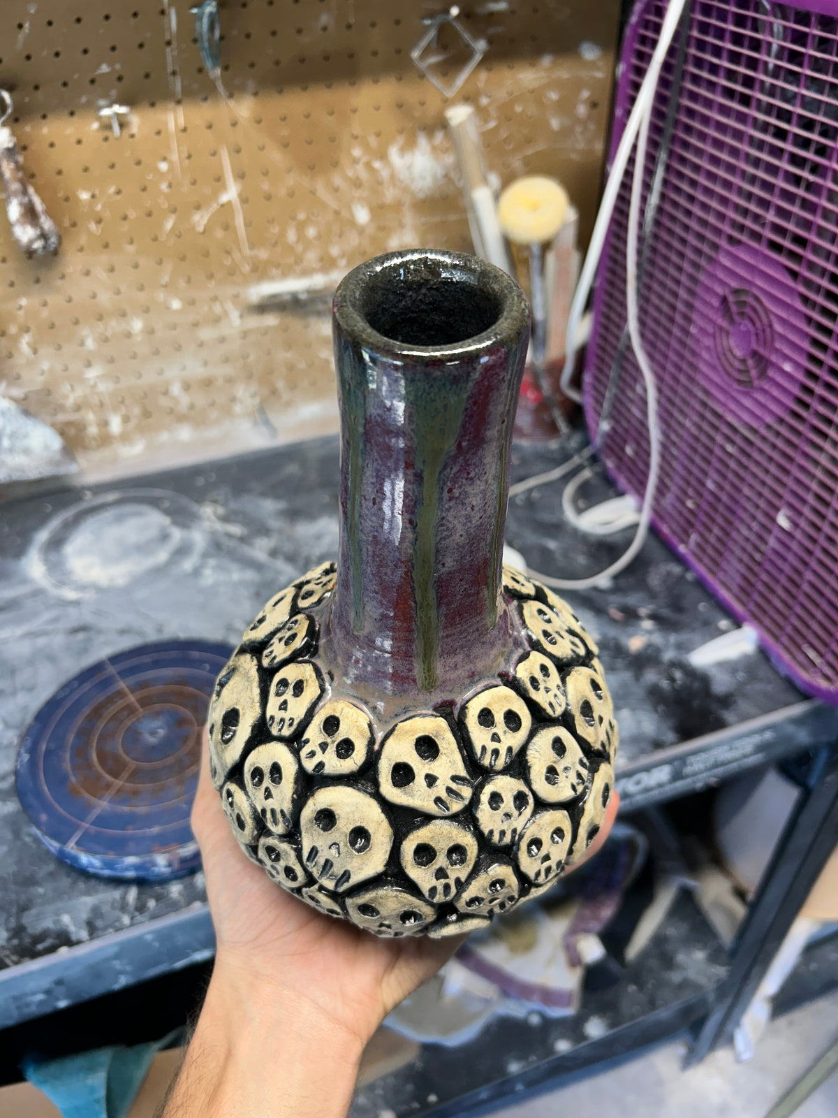 Skull Orb Vase
