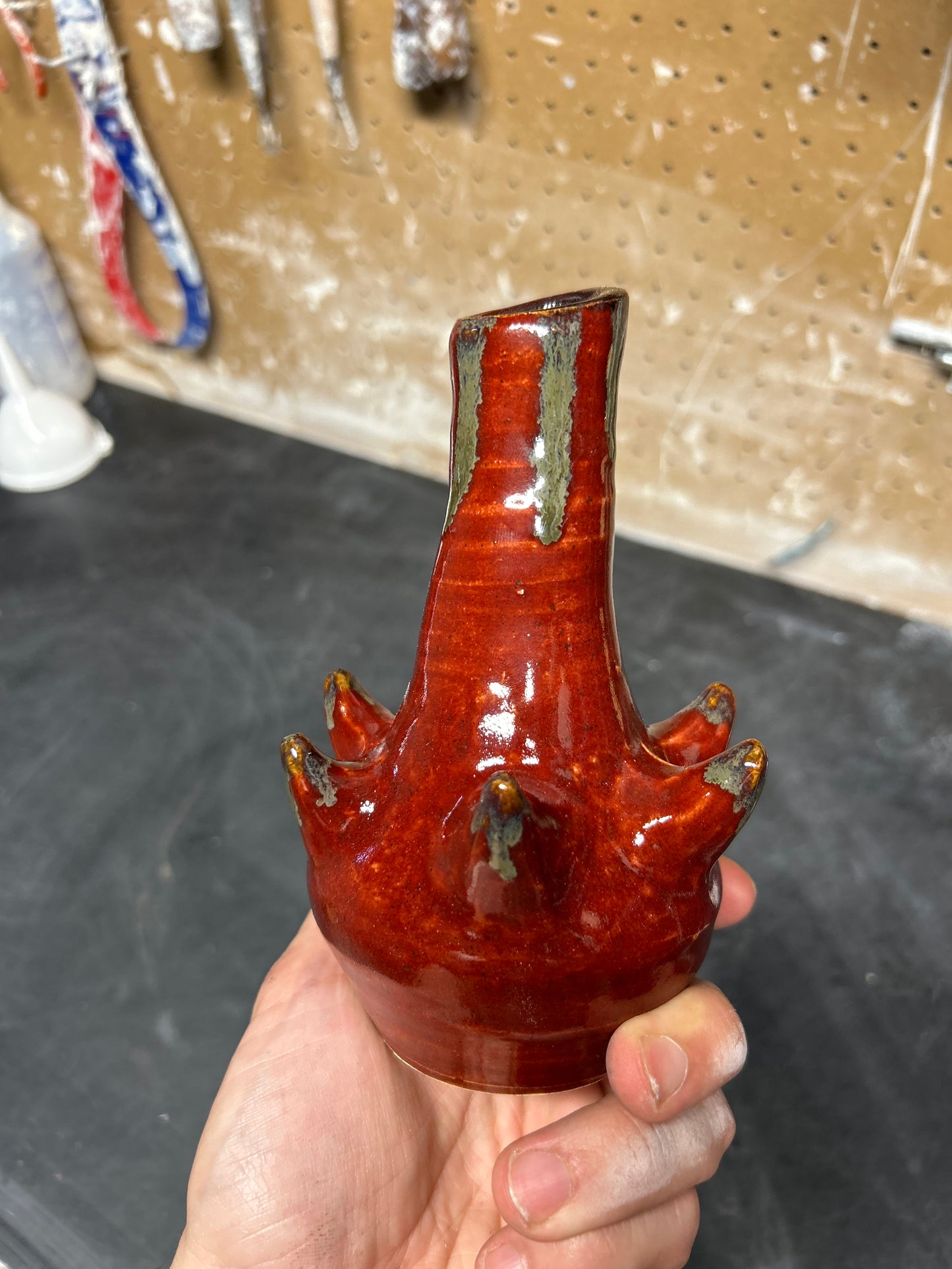 Spiky Red Vase