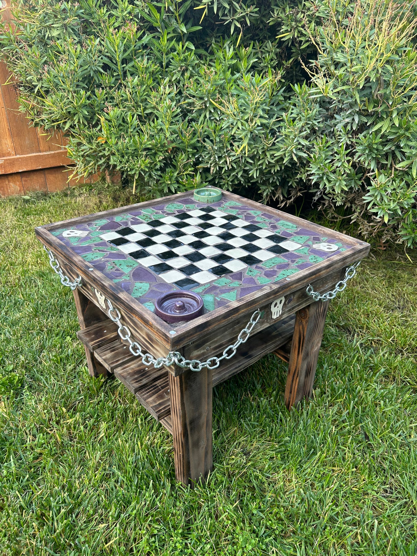 Chess Table with Pieces and Box