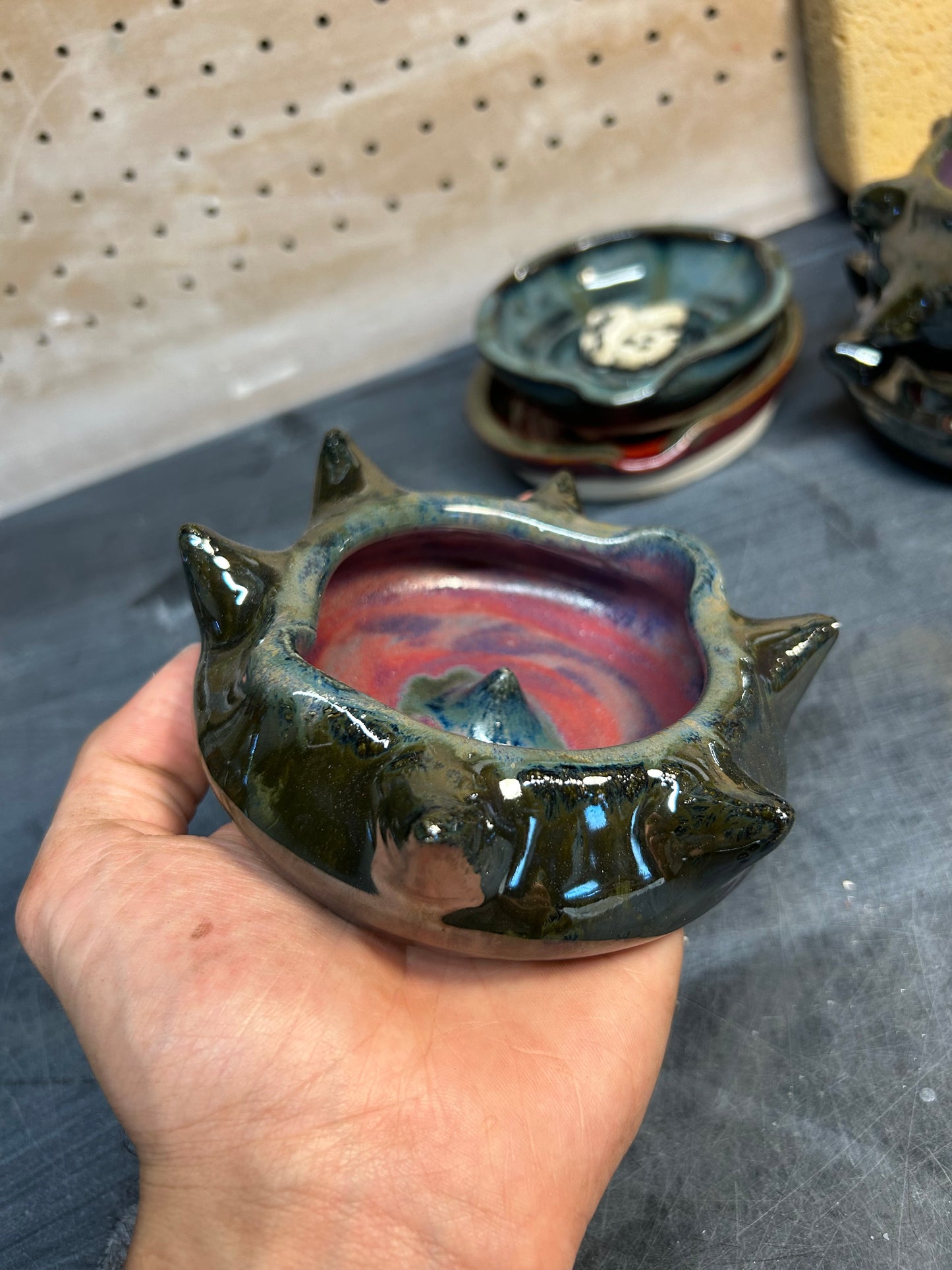 Spiky Magenta Ashtray