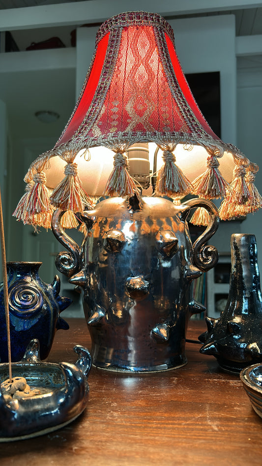 Chrome Spike Lamp
