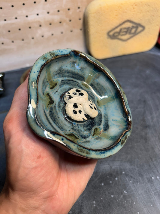Blue Skullstack Ashtray