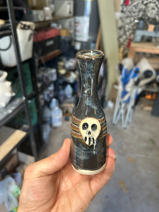 Jasper Skull Vase