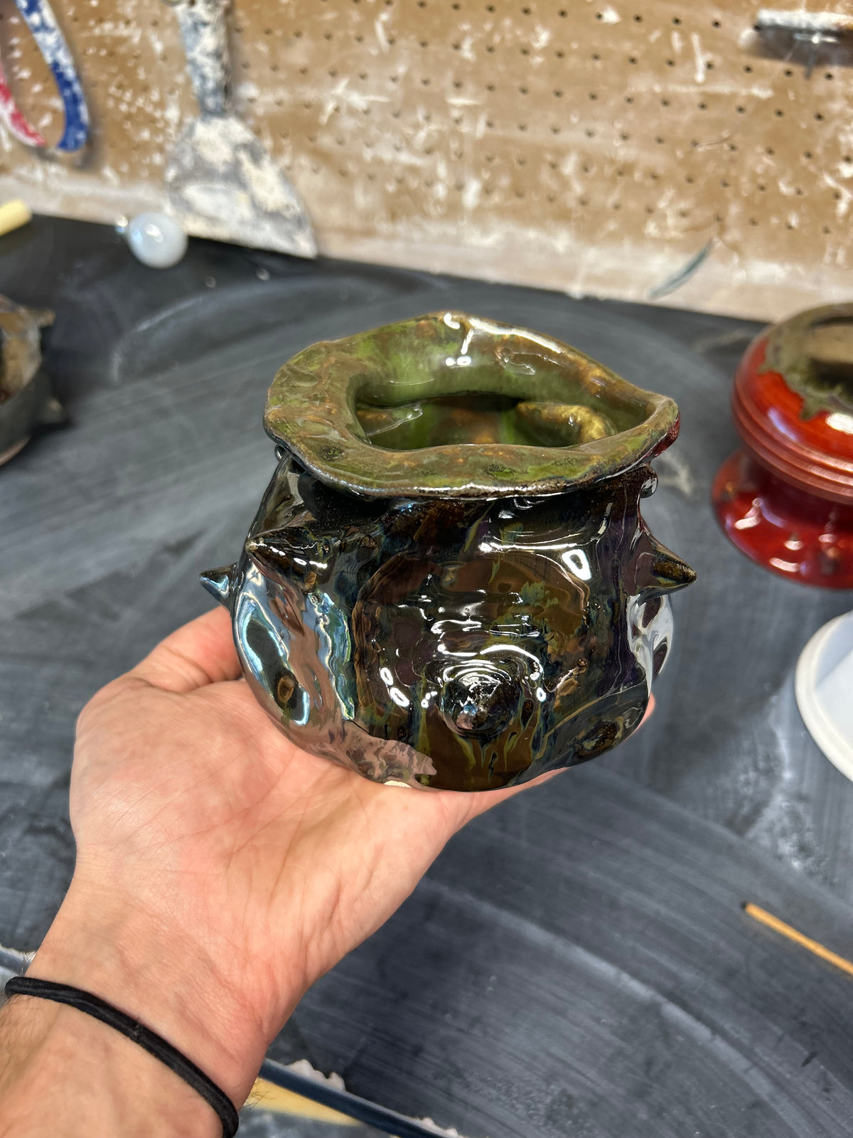 Warped Chrome Pot