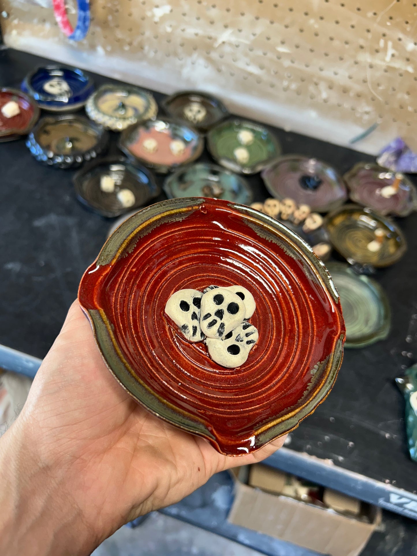 Crimson Skullstack Ashtray