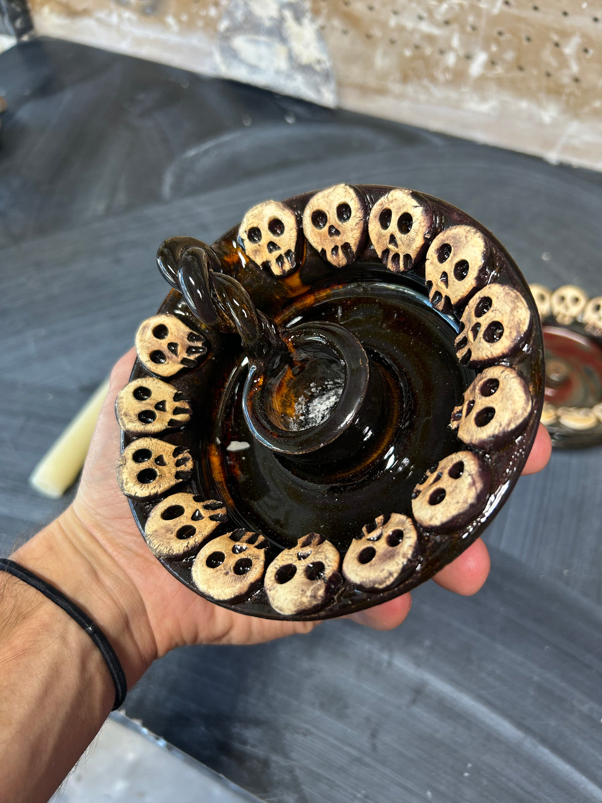 Skull Gala Candleholder