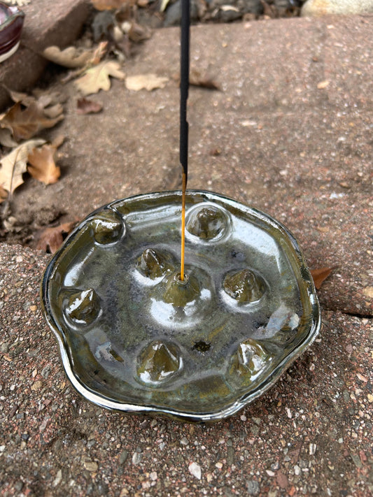 Spiky Moss Incense Holder