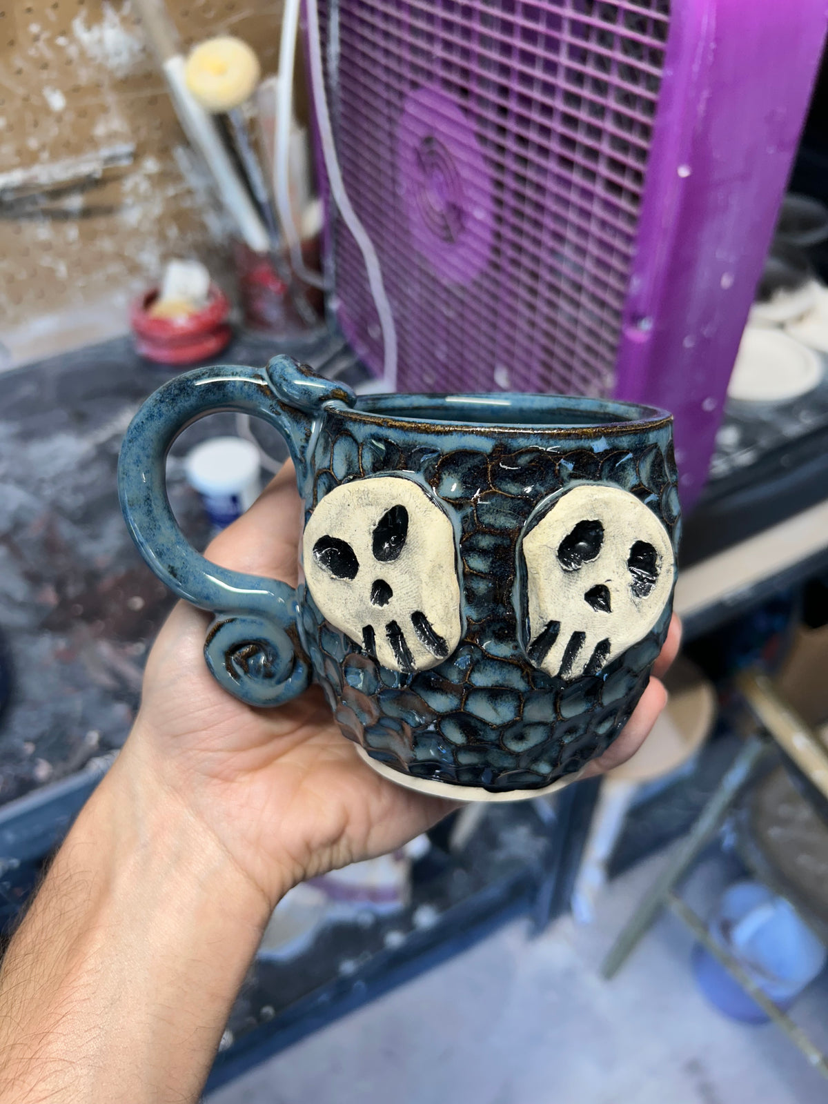Double Skull Mug
