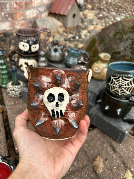 Spiky Skull Vase