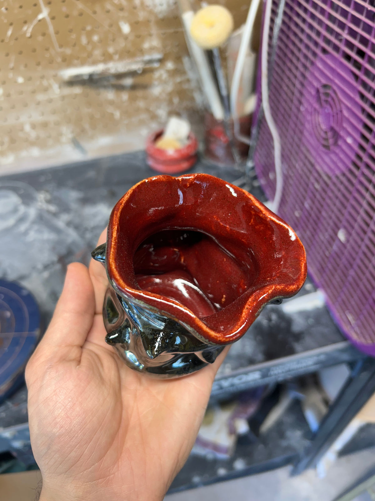 Warped Chrome Vase