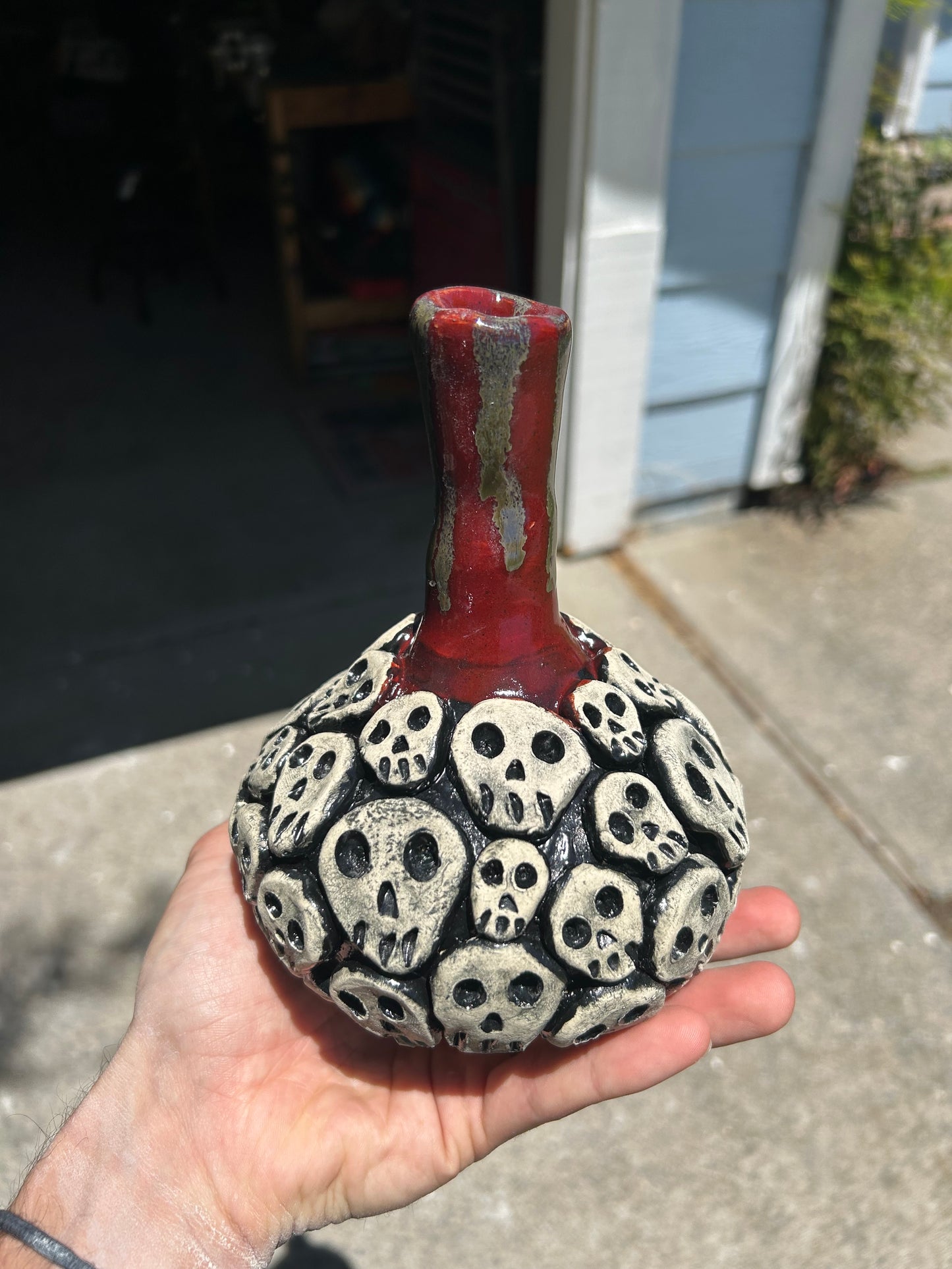Skull Orb Vase