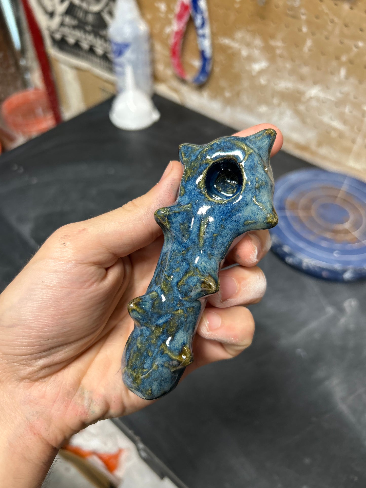 Spiky Blue Pipe