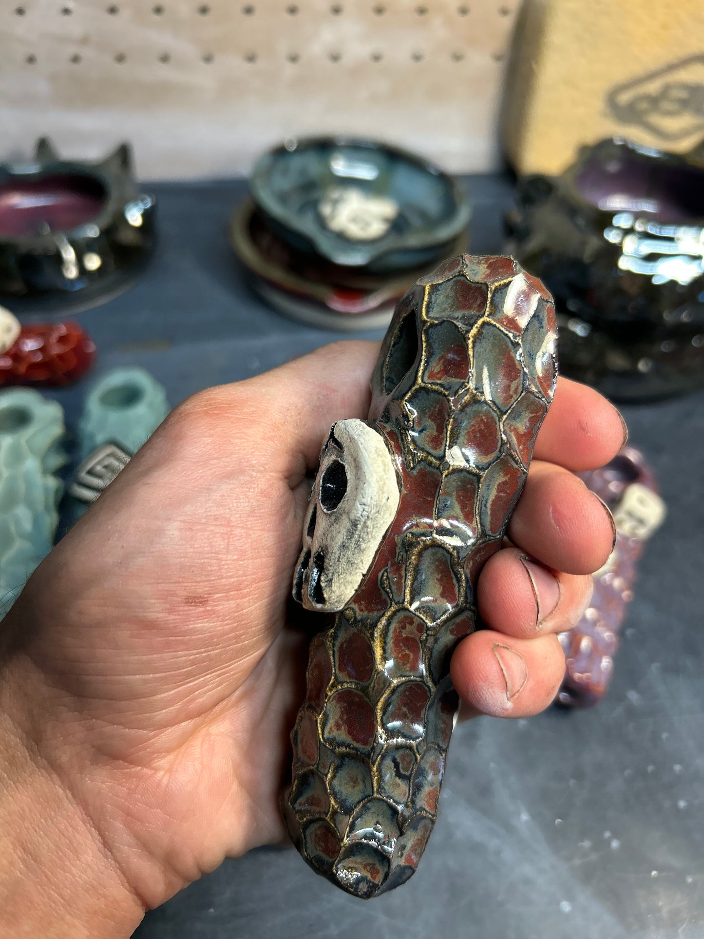 Jasper Skull Pipe