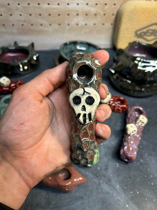 Jasper Skull Pipe