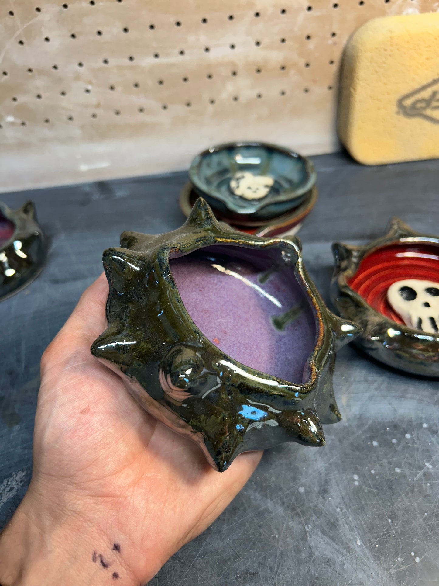Spiky Purple Ashtray