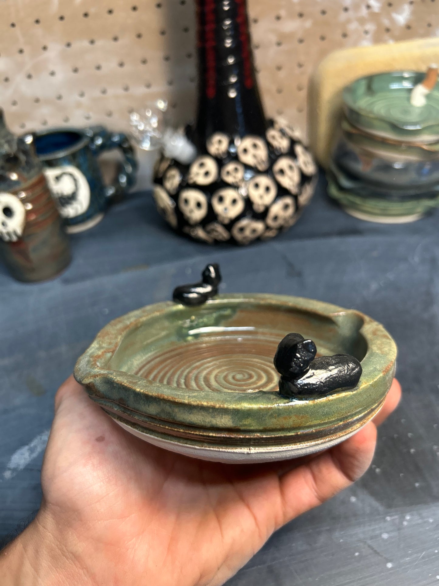 Double Cat Ashtray