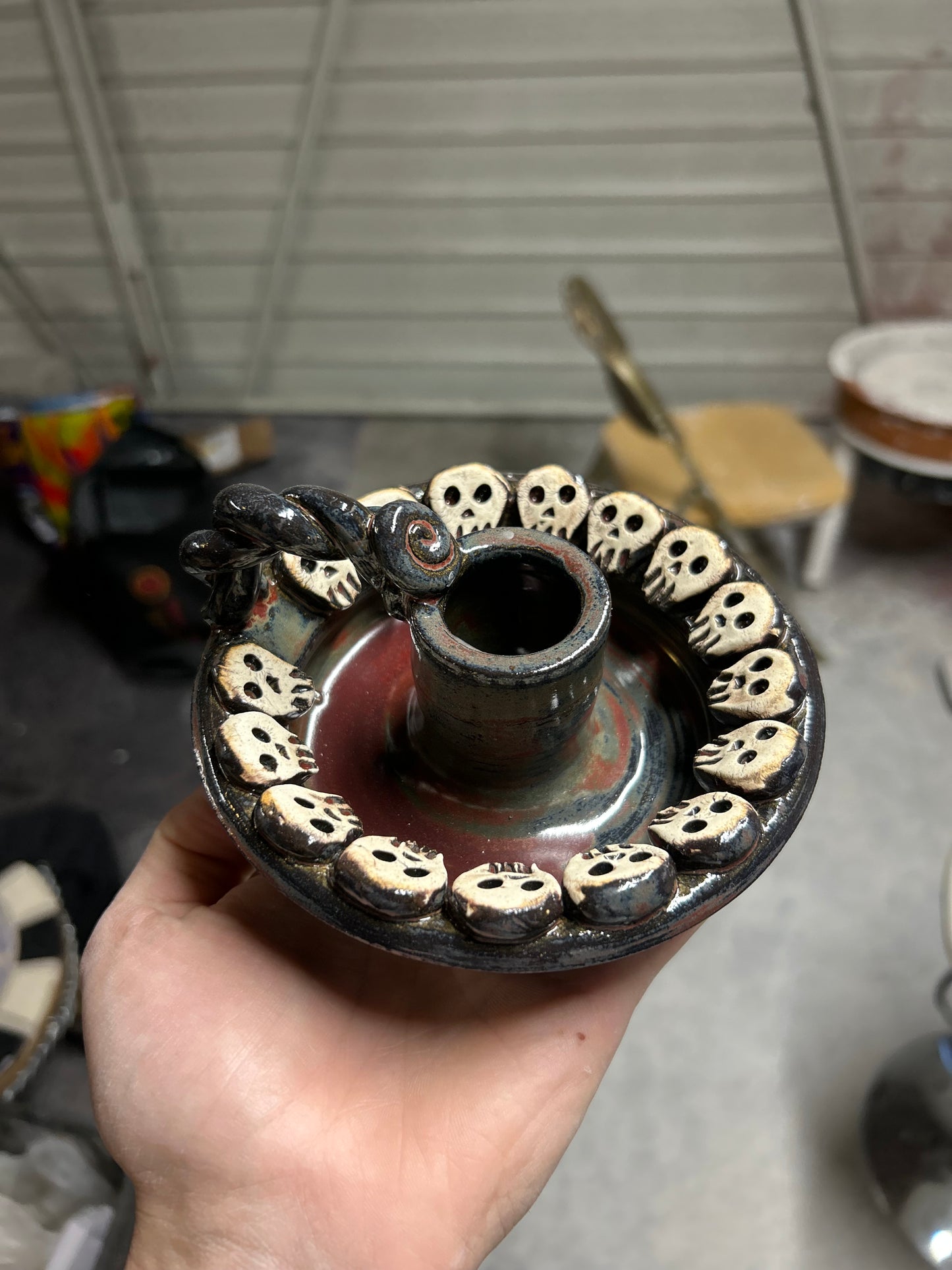 Skull Gala Candleholder