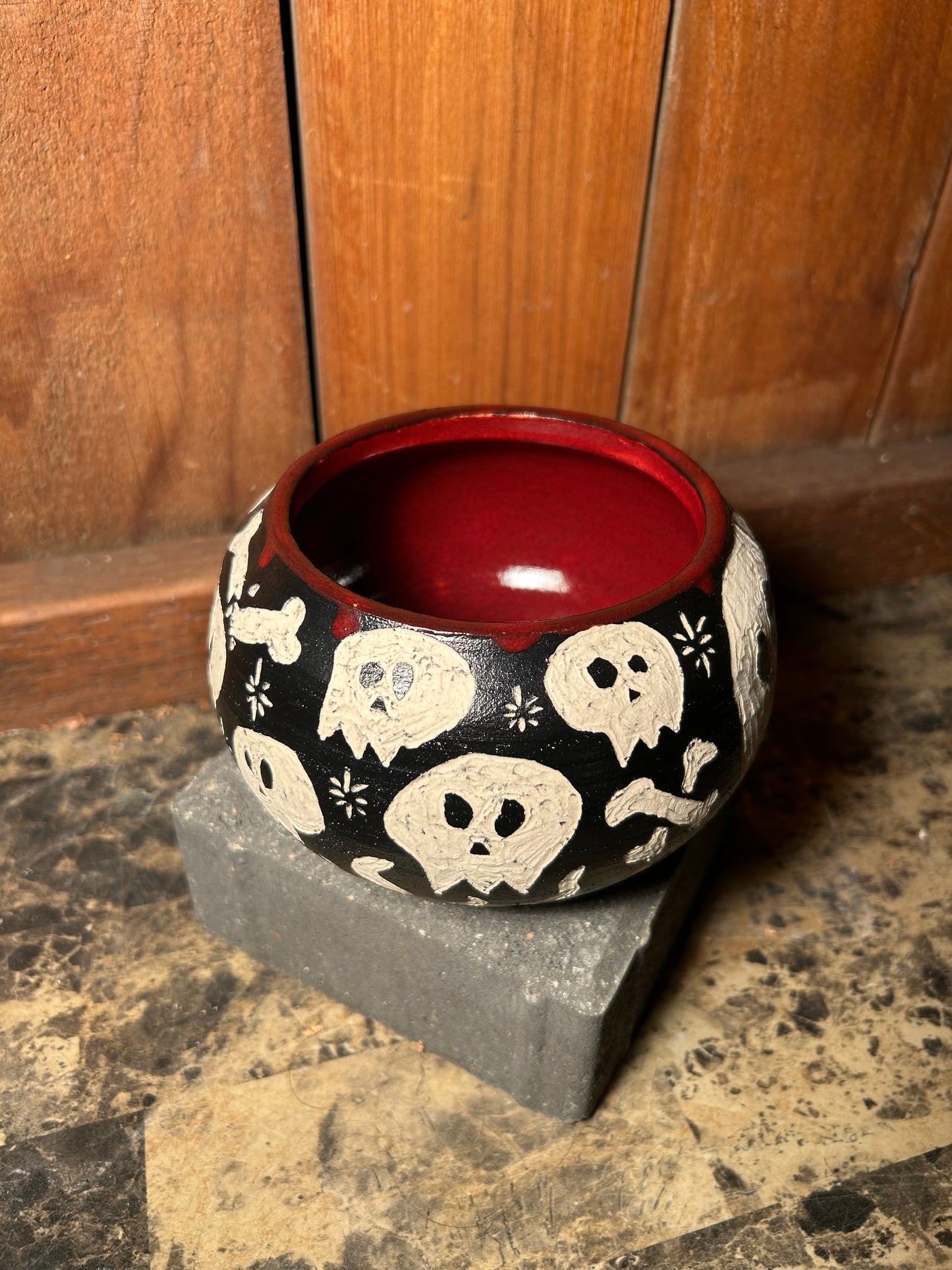 Bones n Flames Planter