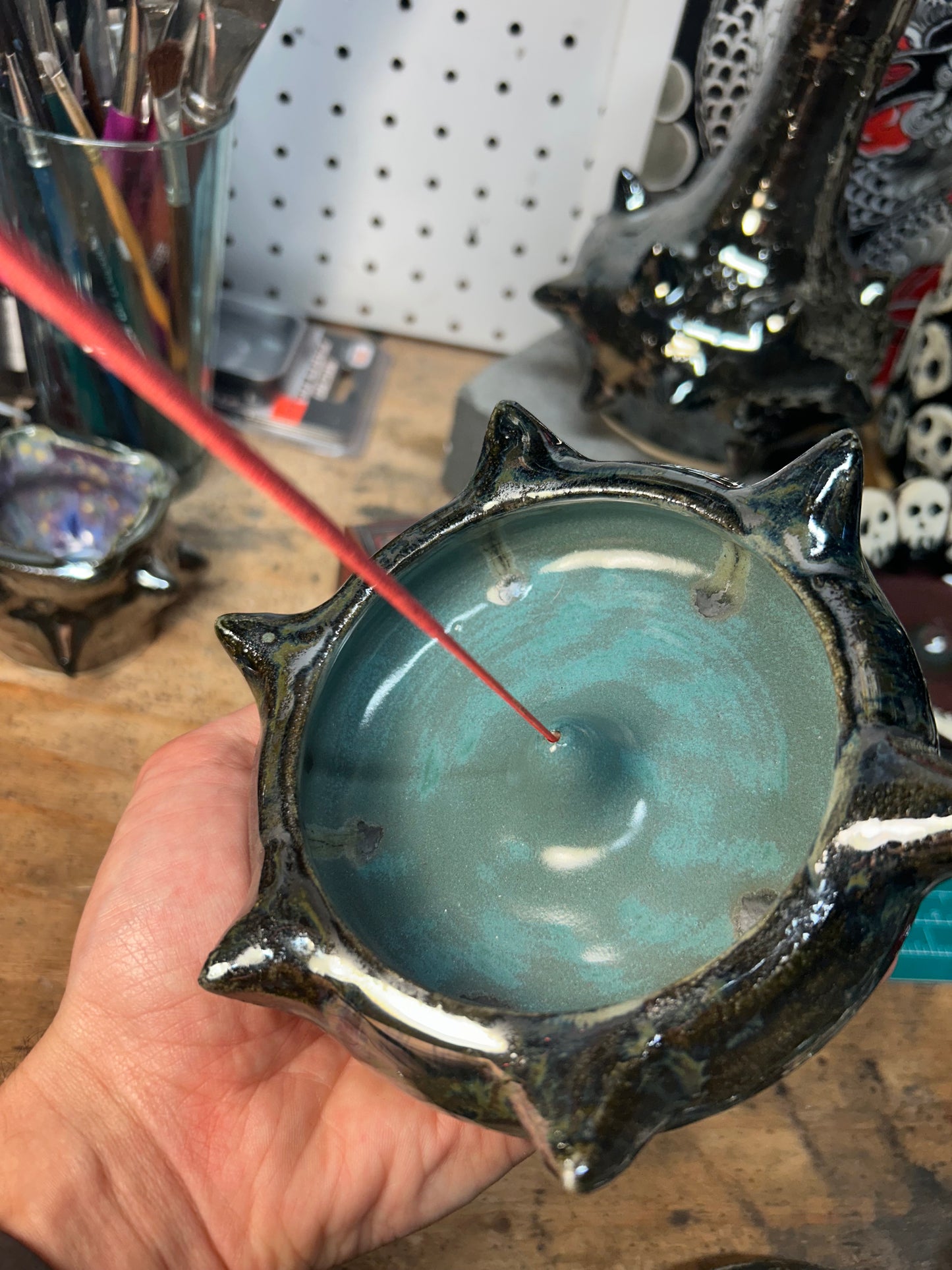 Tourmaline Spiky Incense Holder