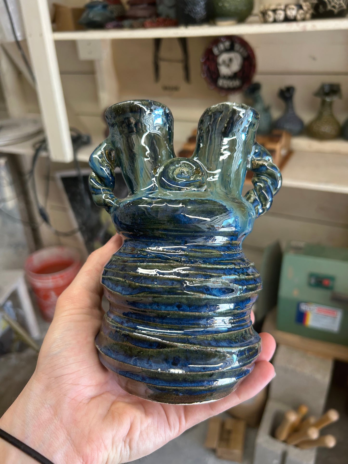 Double Spout Vessel of Spirals