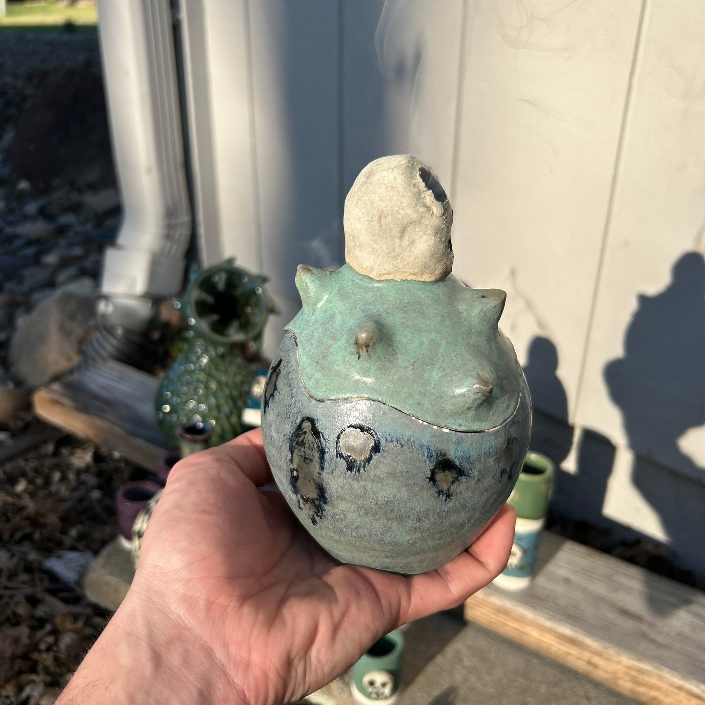 Spiky Skull Incense Burner