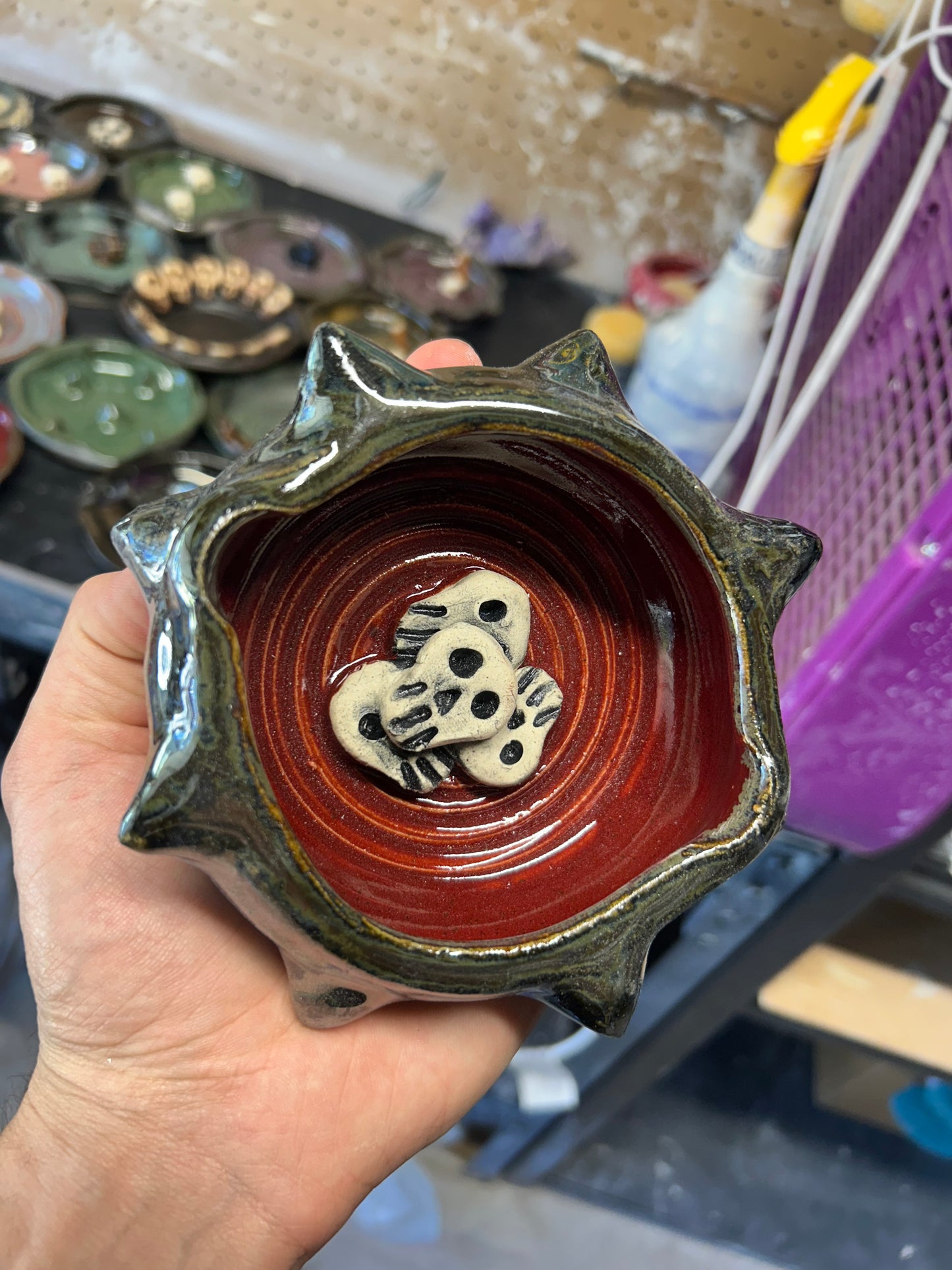 Spiky Skullstack Ashtray